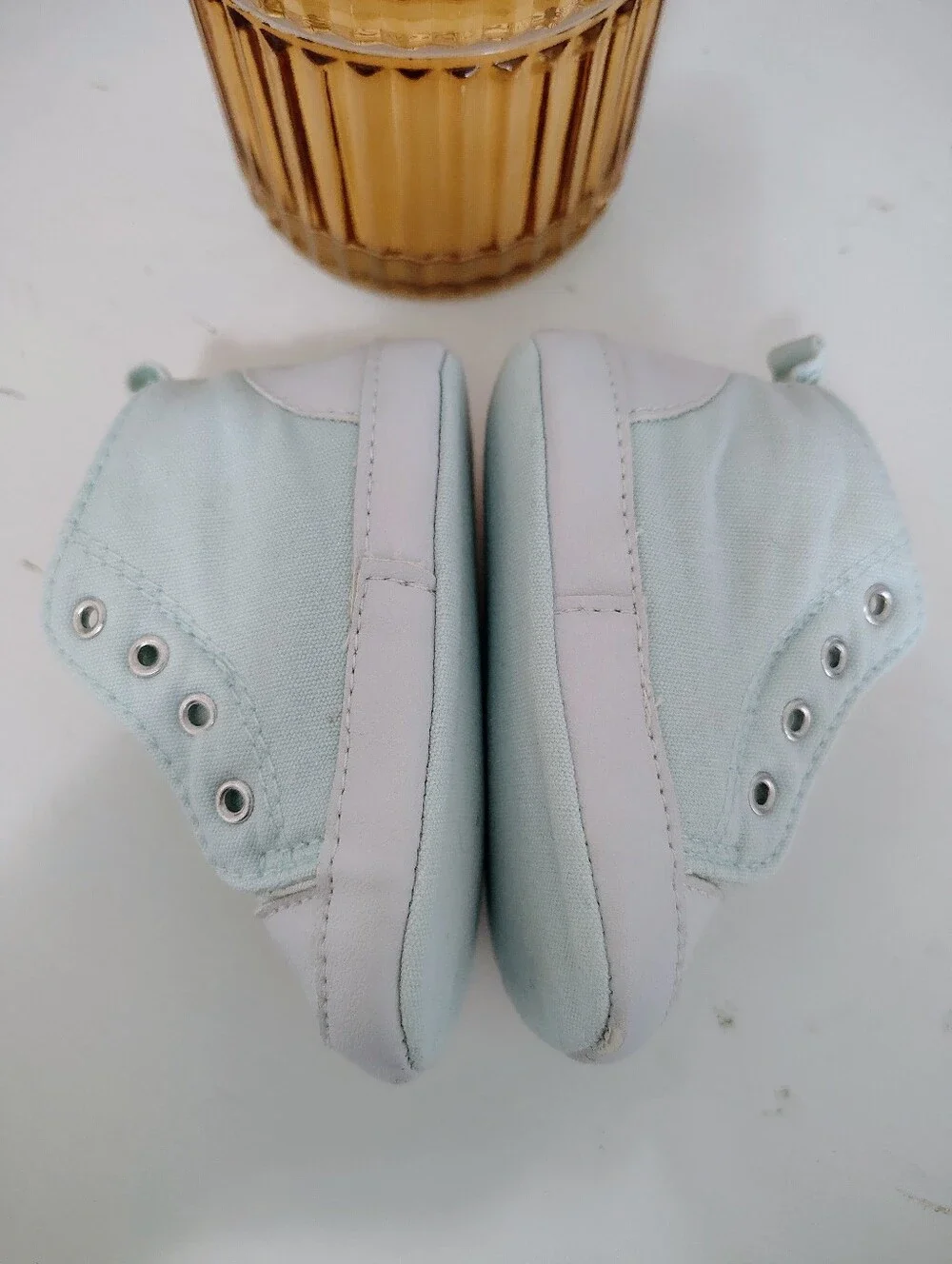 Vintage WINNIE THE POOH Light Blue Tigger Canvas Baby Sneakers Size 3